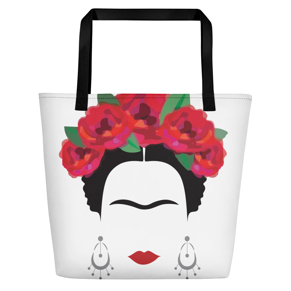 SPECIAL! Beach Bag with Frida Kahlo Design (All Over Print)