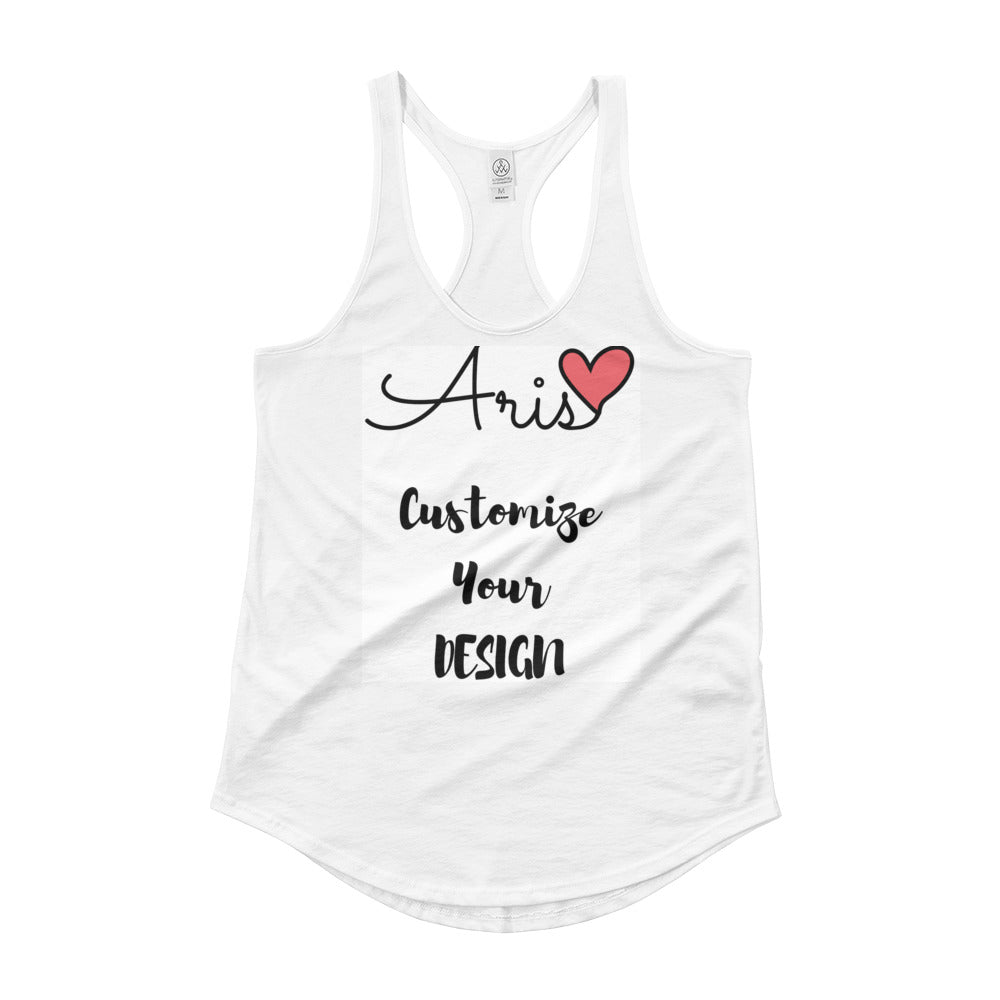 Women's White Shirttail Tank - Customize Your Design