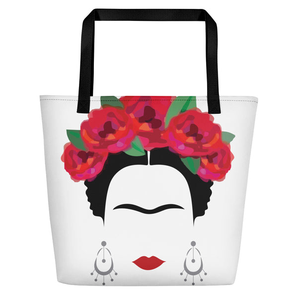 SPECIAL! Beach Bag with Frida Kahlo Design (All Over Print)