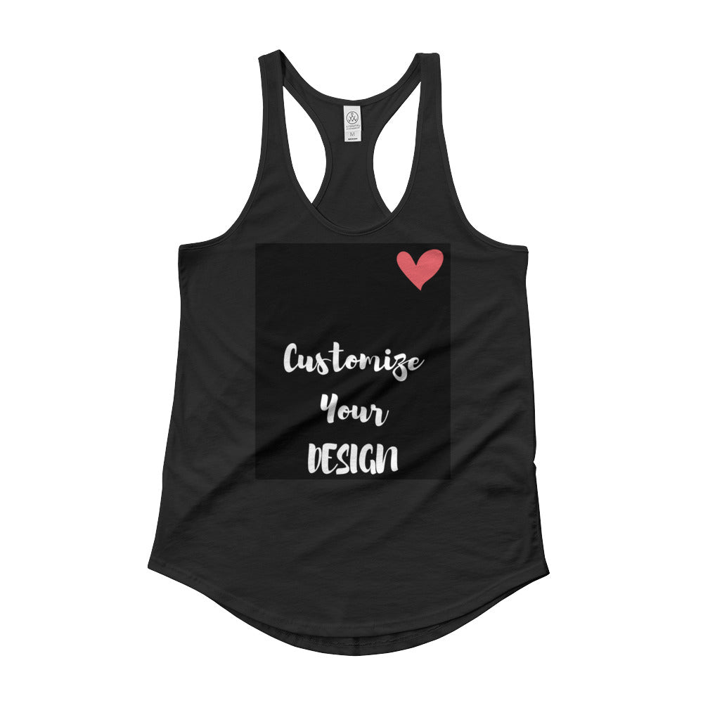 Women's Black Shirttail Tank - Customize Your Design